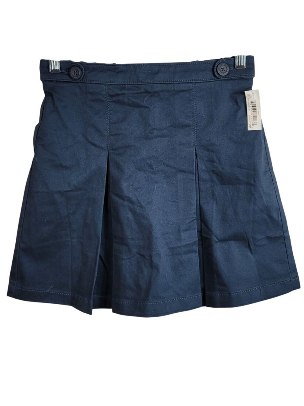 Amazon Essentials Girl Uniform Skort Blue Navy Large Biker Shorts Wide Pleat NEW